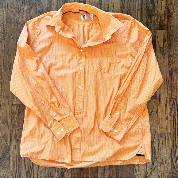 Men’s GAP Classic Button Down Orange Large L - Picture 4 of 13